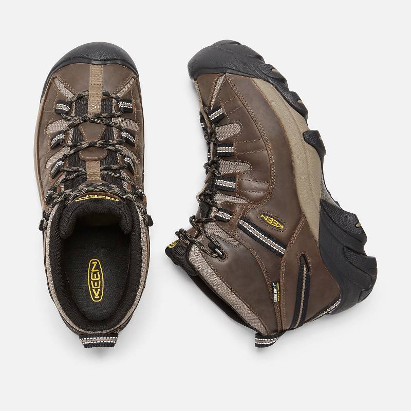 Keen Targhee II Mid Wide Waterproof Wanderstiefel Herren DE-41065 Shitake/Brindle - Keen Herrenschuh